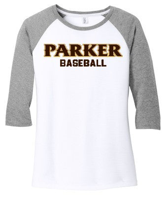 Ladies 3/4 Sleeve Tee - "PARKER BASEBALL"