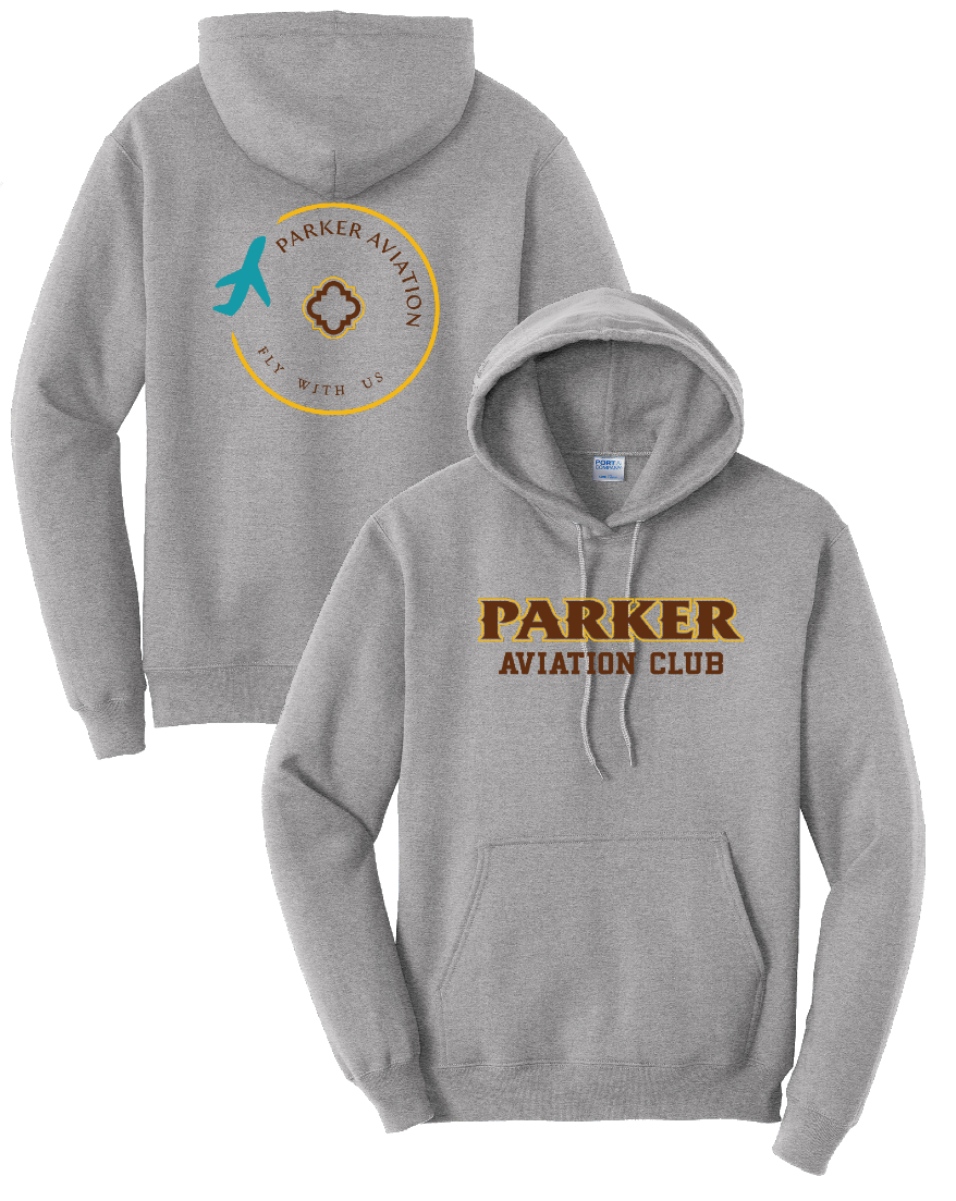 Men's Pullover Hooded Sweatshirt - "PARKER AVIATION CLUB"