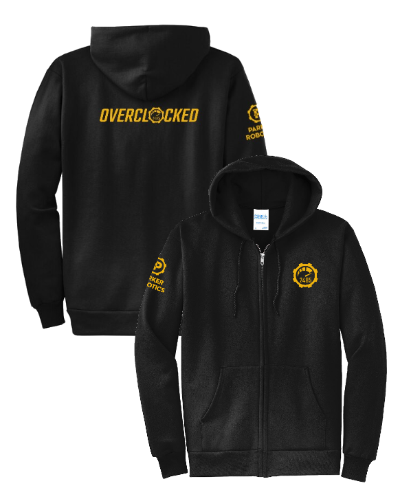 Robotics Men's Core Fleece Full Zip Hoodie - "OVERCLOCKED"