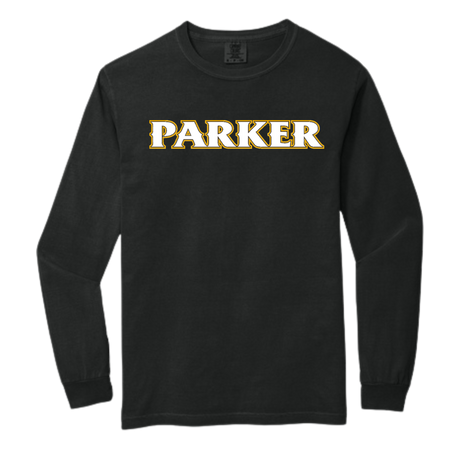 Comfort Colors Heavyweight Ring Spun Long Sleeve Tee - "Parker", "P", or "Shield"