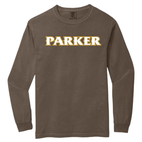 Comfort Colors Heavyweight Ring Spun Long Sleeve Tee - "Parker", "P", or "Shield"