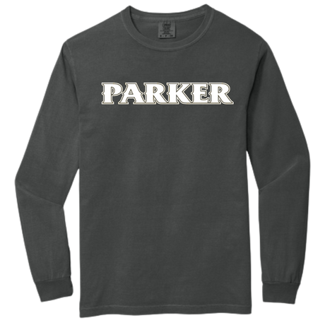 Comfort Colors Heavyweight Ring Spun Long Sleeve Tee - "Parker", "P", or "Shield"