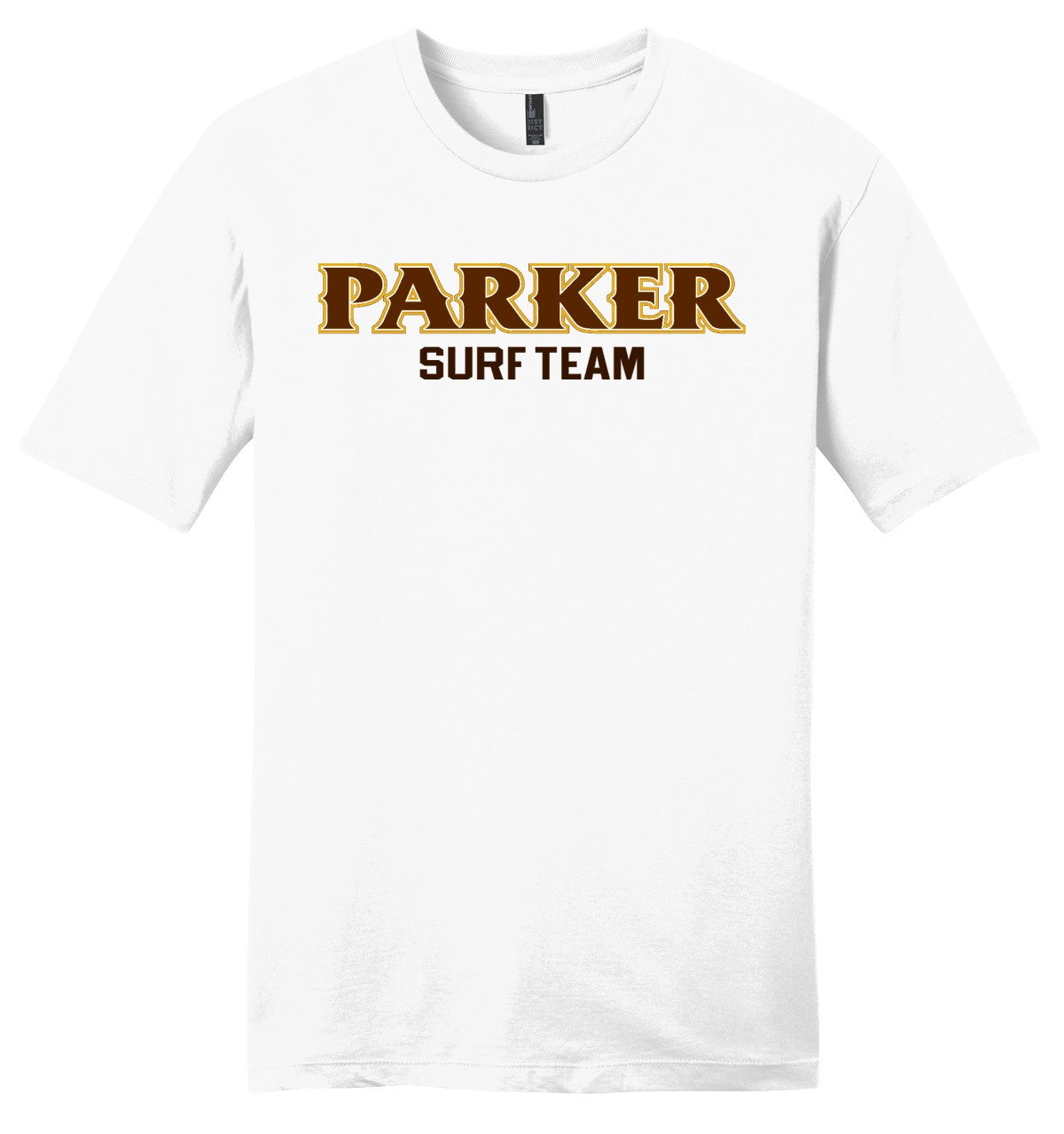 Men's V.I.T. Cotton Tee - "PARKER SURF TEAM" [colors: grey, white]