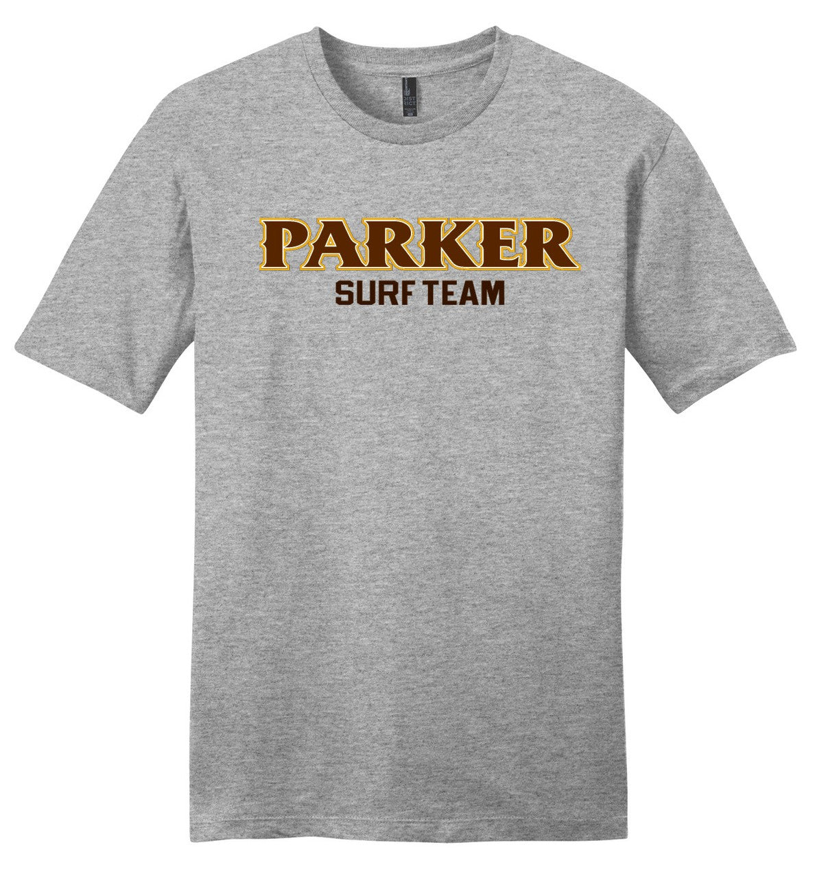 Men's V.I.T. Cotton Tee - "PARKER SURF TEAM" [colors: grey, white]