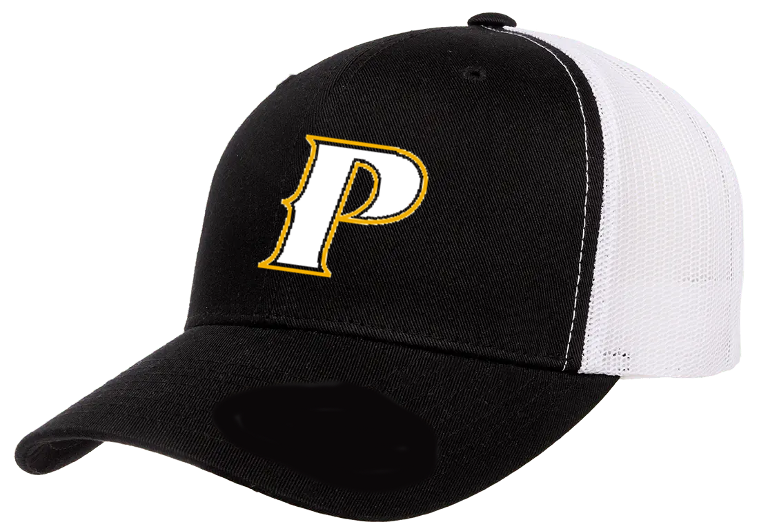 Classic Retro Trucker 2-Tone Baseball Cap - "P" or "SHIELD"