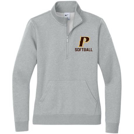 Nike Women's Club Fleece 1/2 zip - "P-SOFTBALL"