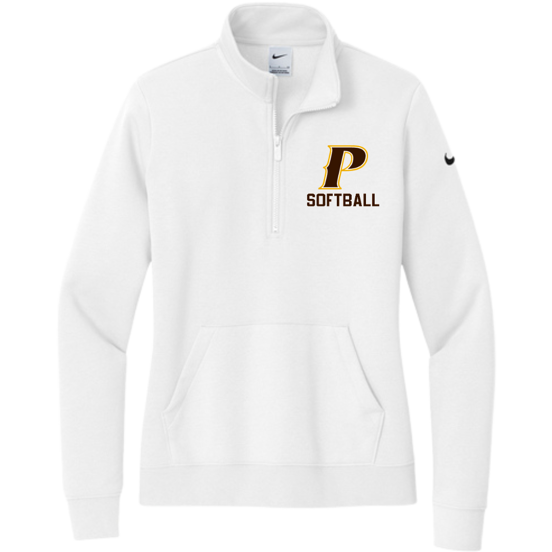Nike Women's Club Fleece 1/2 zip - "P-SOFTBALL"