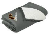 Mountain Lodge Sherpa Blanket - "P LACROSSE"