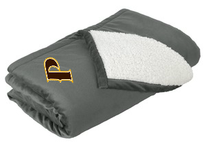 Mountain Lodge Sherpa Blanket - "P"