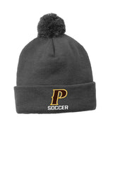 Pom Pom Beanie - "P-SOCCER"