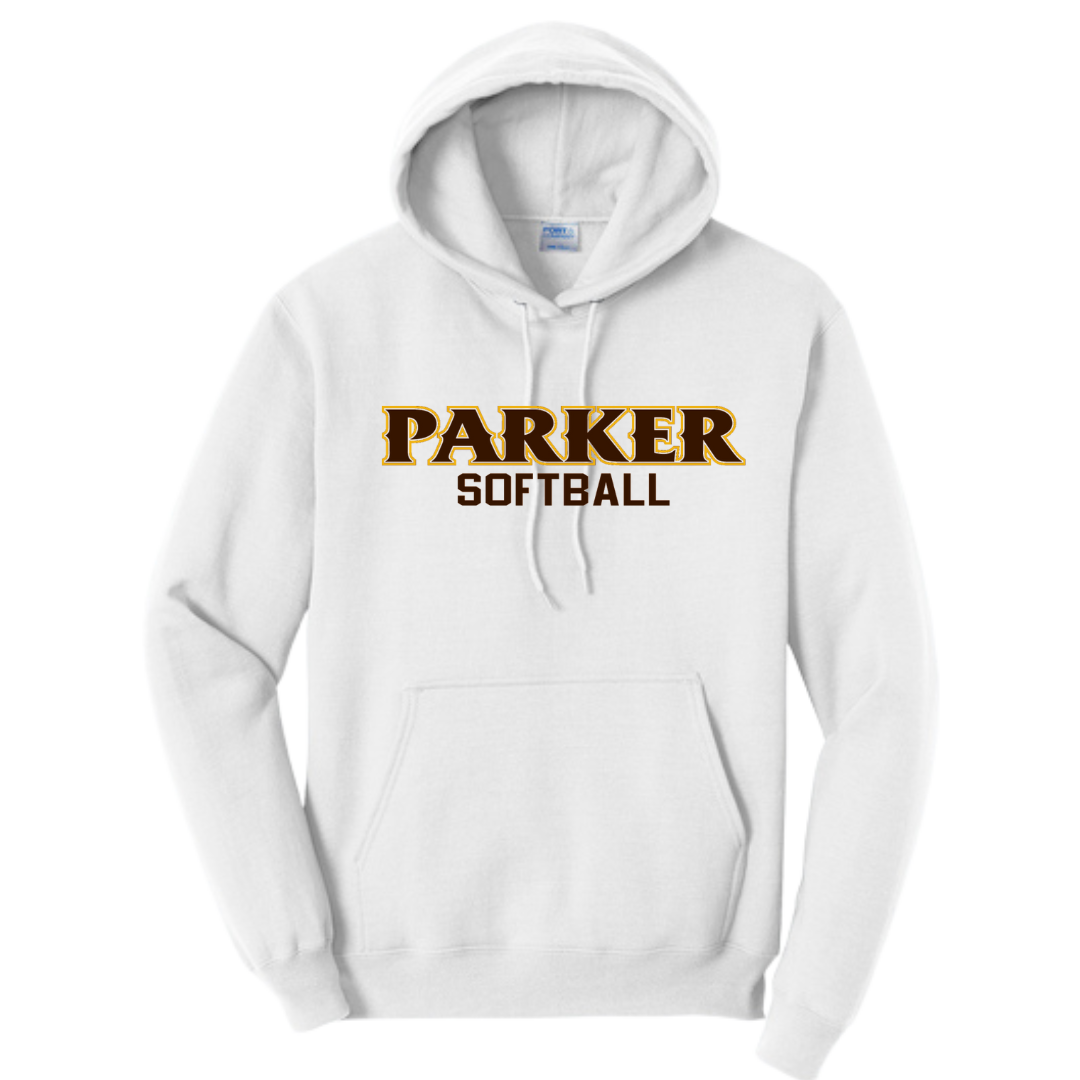 Port & Company Men's Core Fleece Pullover Hooded Sweatshirt - "PARKER SOFTBALL"