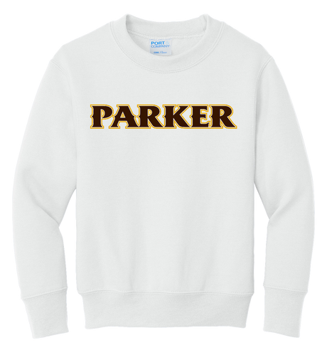 Youth Core Crewneck Sweatshirt - "PARKER" or "P"
