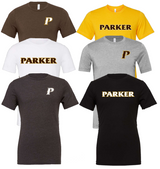 Adult  Blend CVC Tee - "PARKER" or "P"