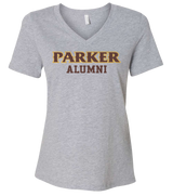 Ladies V-Neck Tee - "PARKER ALUMNI"