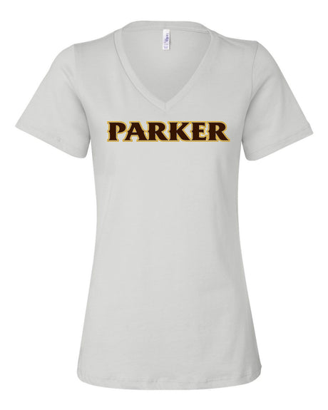 Ladies Relaxed Heather CVC V-Neck Tee - "PARKER"