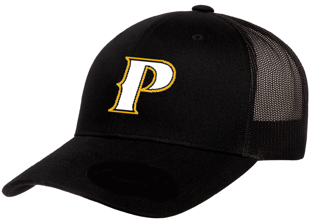 Classic Retro Trucker 2-Tone Baseball Cap - "P" or "SHIELD"