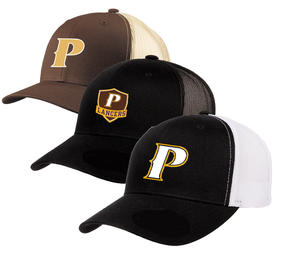 Classic Retro Trucker 2-Tone Baseball Cap - "P" or "SHIELD"