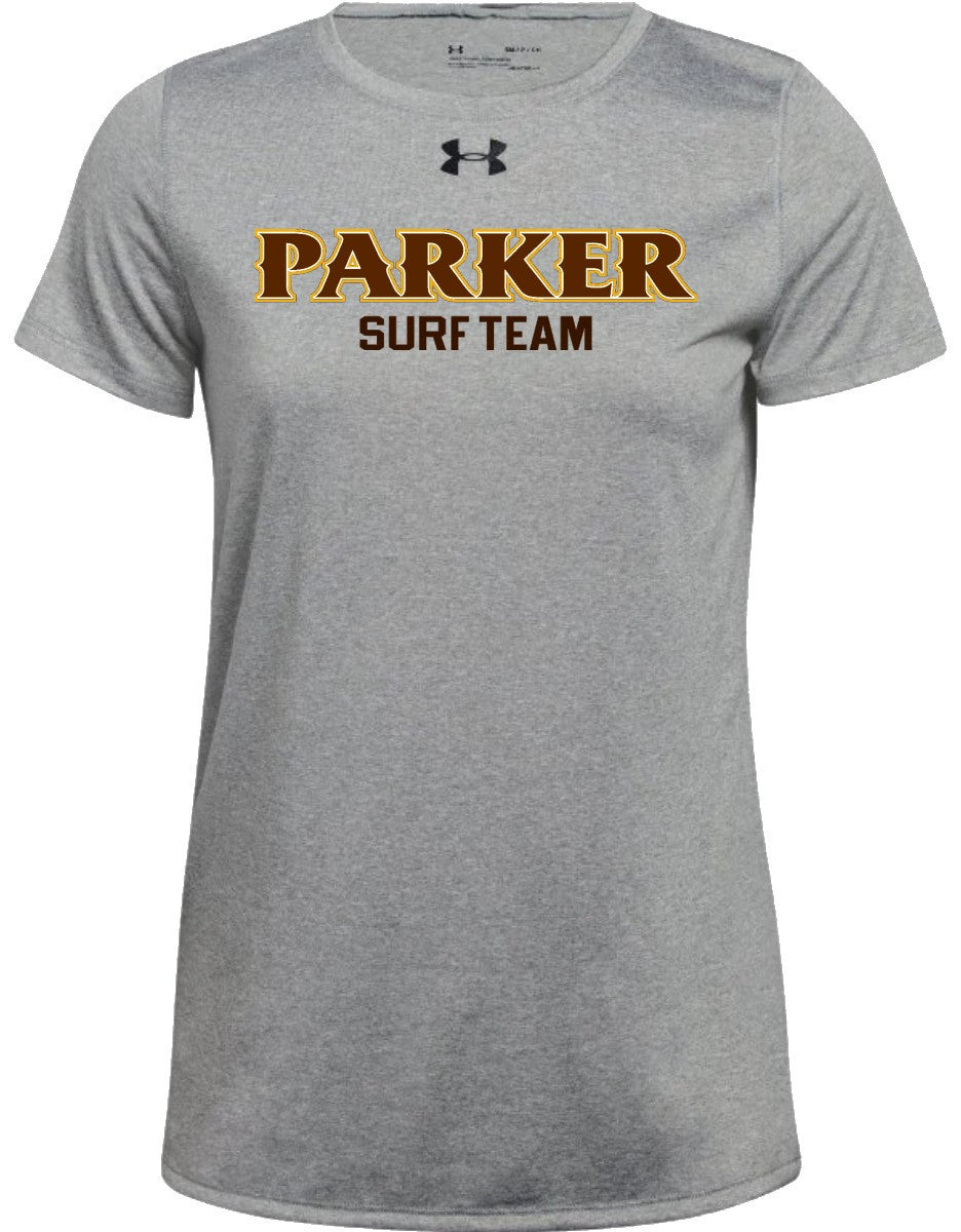 Ladies Locker Tee 2.0 - "PARKER SURF TEAM" [colors: gray, white]