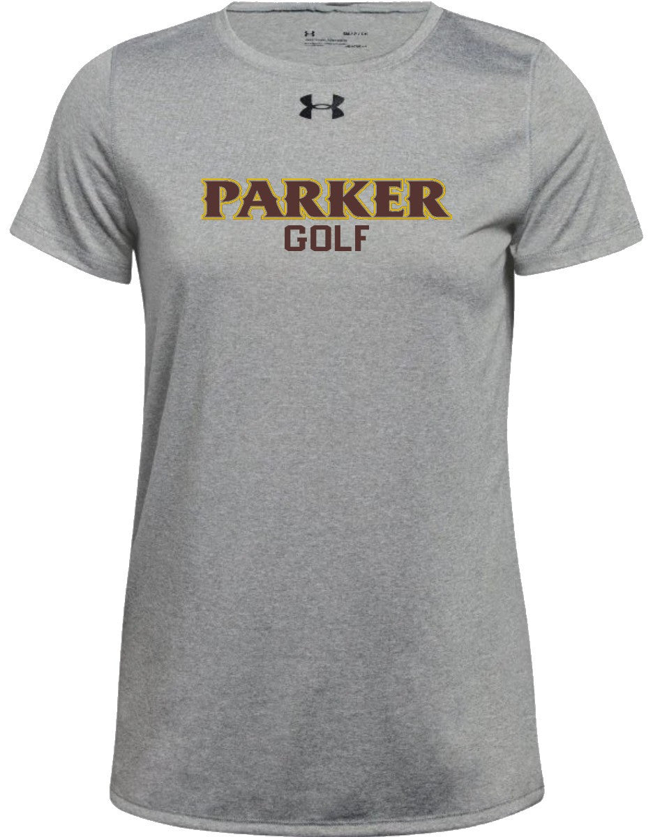 Ladies Locker Tee 2.0 - "PARKER GOLF" [colors: gray, white]