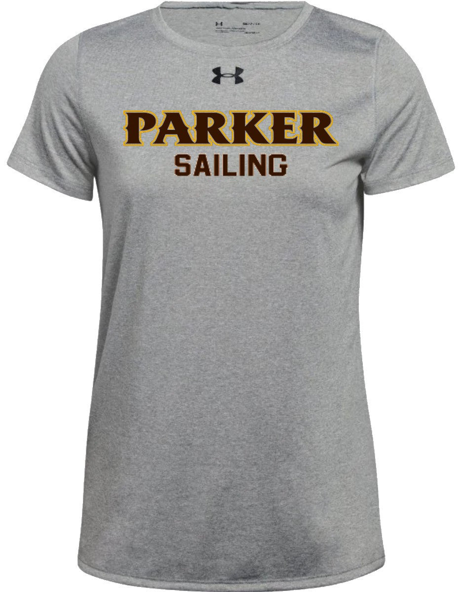 Ladies Locker Tee 2.0 - "PARKER SAILING" [colors: gray, white]