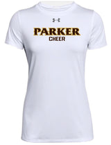 Ladies Locker Tee 2.0 - "PARKER CHEER" [colors: gray, white]